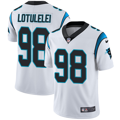 Nike Panthers #98 Star Lotulelei White Men's Stitched NFL Vapor Untouchable Limited Jersey - Click Image to Close